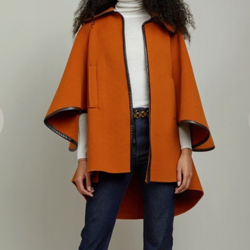 Elegant Orange Cape for Women